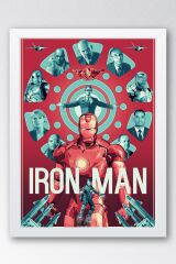 Iron Man Çerçeveli Tablo - Demir Adam Marvel Film Posteri Tablo