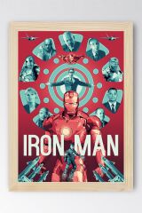 Iron Man Çerçeveli Tablo - Demir Adam Marvel Film Posteri Tablo