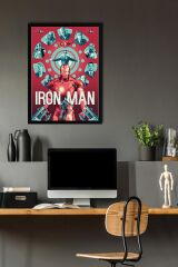 Iron Man Çerçeveli Tablo - Demir Adam Marvel Film Posteri Tablo