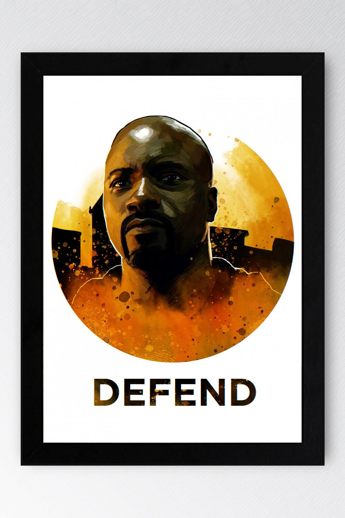 Luke Cage Çerçeveli Tablo - Defenders Marvel Dizi Posteri Tablo