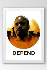 Luke Cage Çerçeveli Tablo - Defenders Marvel Dizi Posteri Tablo