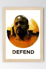 Luke Cage Çerçeveli Tablo - Defenders Marvel Dizi Posteri Tablo