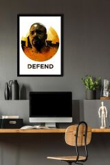 Luke Cage Çerçeveli Tablo - Defenders Marvel Dizi Posteri Tablo