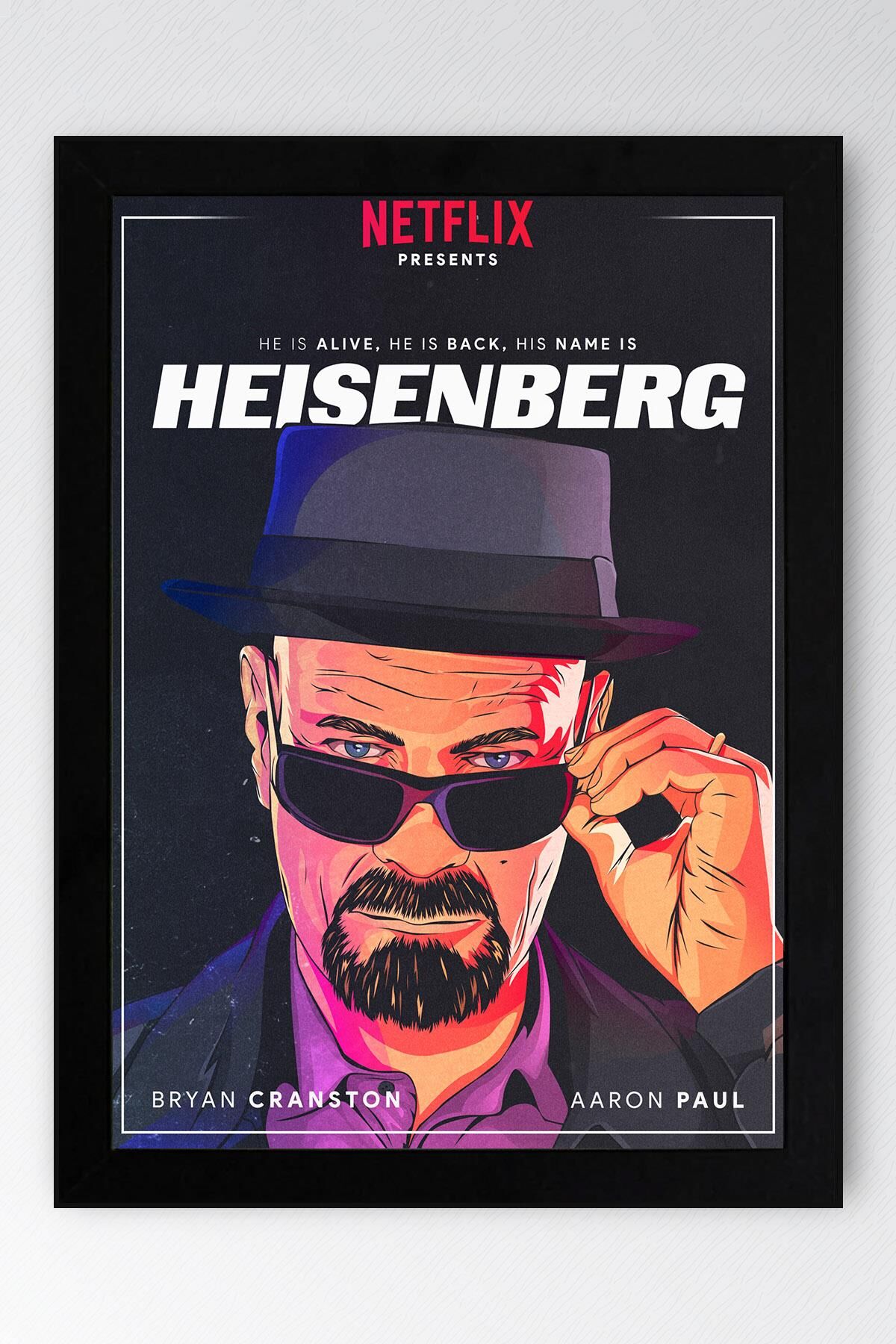 Breaking Bad Çerçeveli Tablo - Dizi Afişi Heisenberg Poster Tablo
