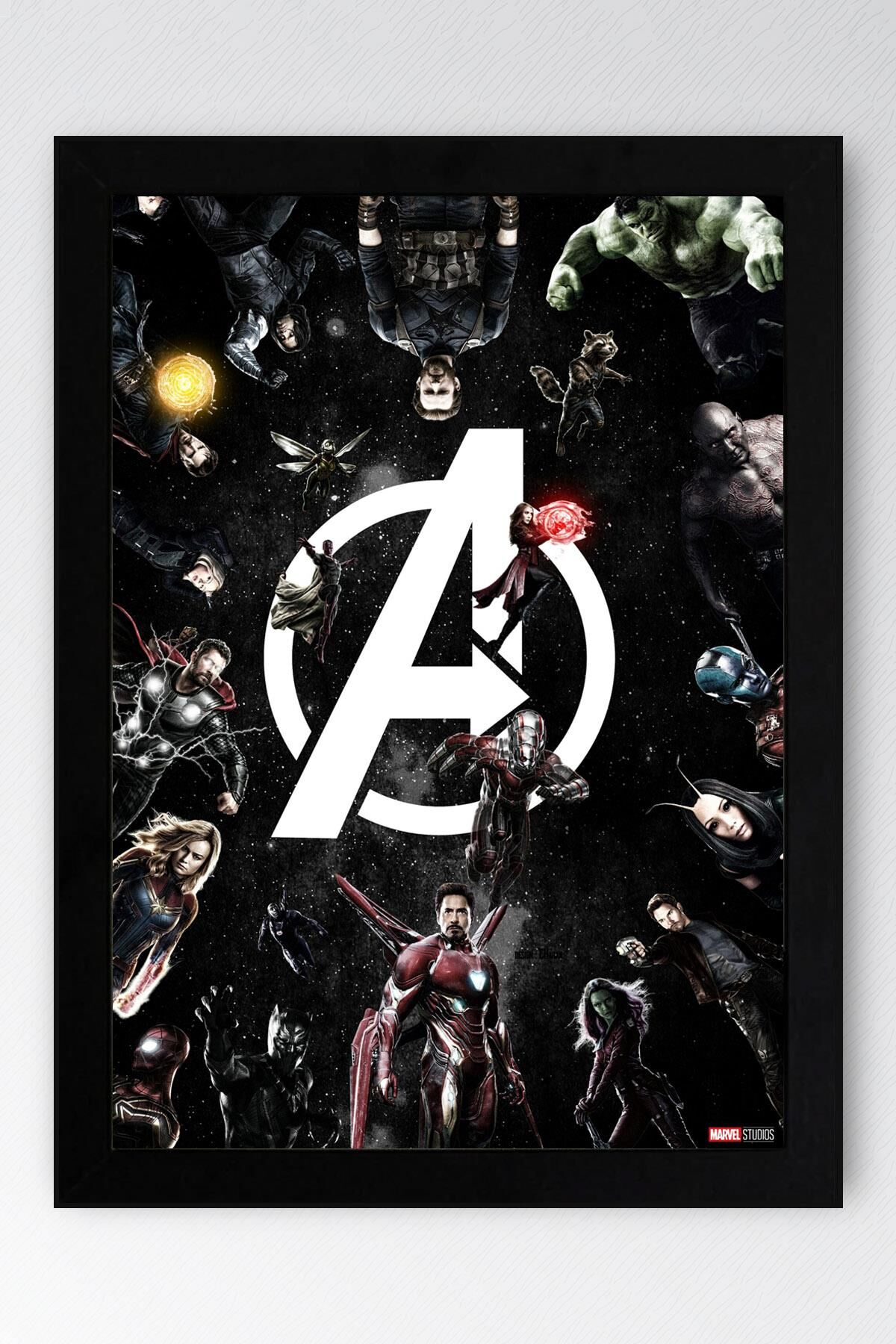 Avengers Çerçeveli Tablo - Yenilmezler Marvel Poster Tablo