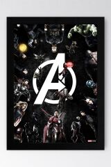 Avengers Çerçeveli Tablo - Yenilmezler Marvel Poster Tablo