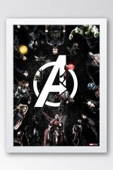 Avengers Çerçeveli Tablo - Yenilmezler Marvel Poster Tablo