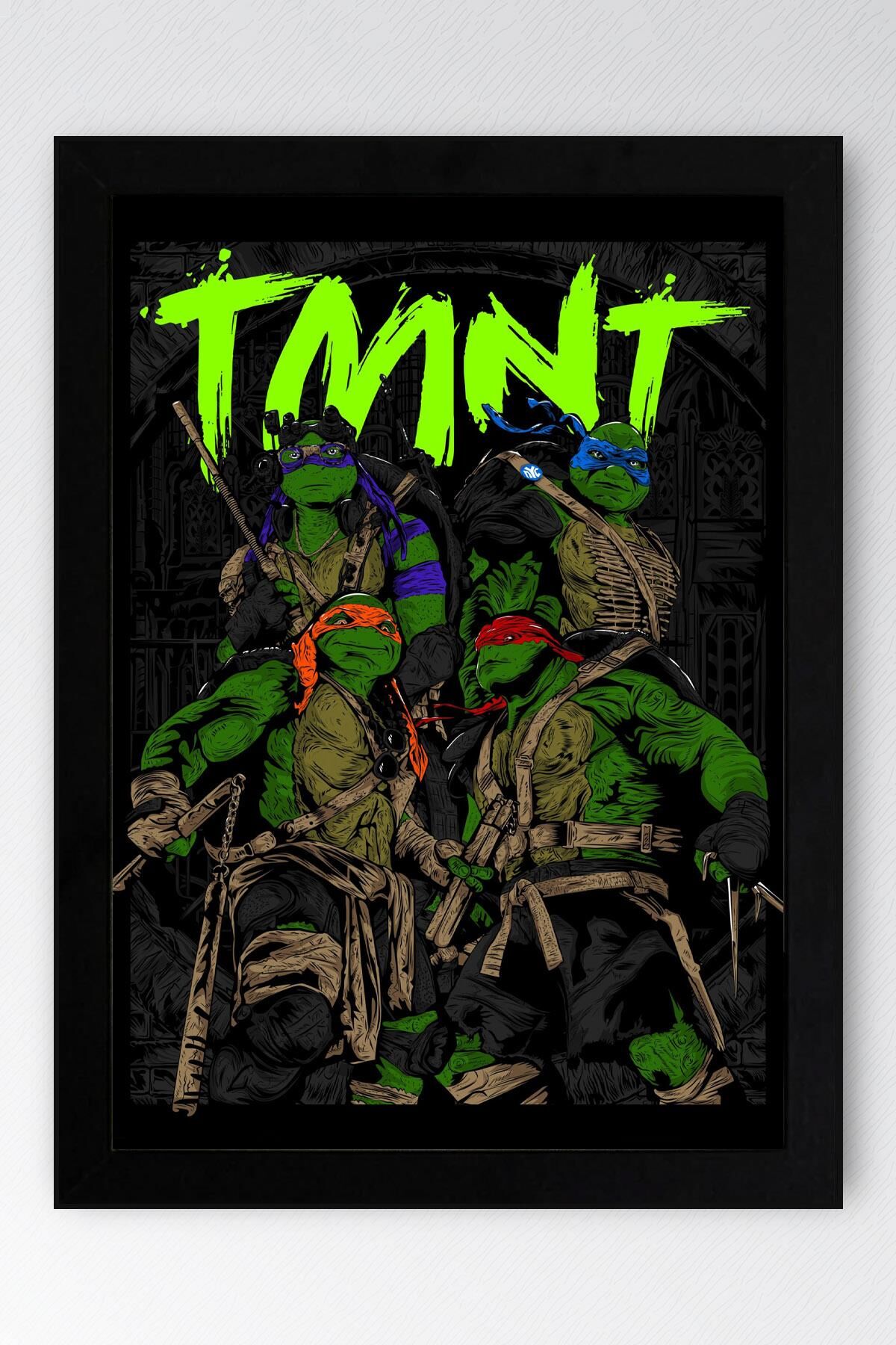 Ninja Kaplumbağalar Çerçeveli Tablo - Teenage Mutant Ninja Turtles Film Posteri Tablo