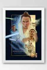 Star Wars Çerçeveli Tablo - Uzay Savaşları Skywalkerın Yükeslişi Fim Posteri Tablo