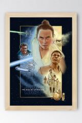 Star Wars Çerçeveli Tablo - Uzay Savaşları Skywalkerın Yükeslişi Fim Posteri Tablo