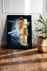 Star Wars Çerçeveli Tablo - Uzay Savaşları Skywalkerın Yükeslişi Fim Posteri Tablo