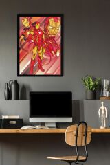 Iron Man Çerçeveli Tablo - Demir Adam Marvel Film Posteri Tablo
