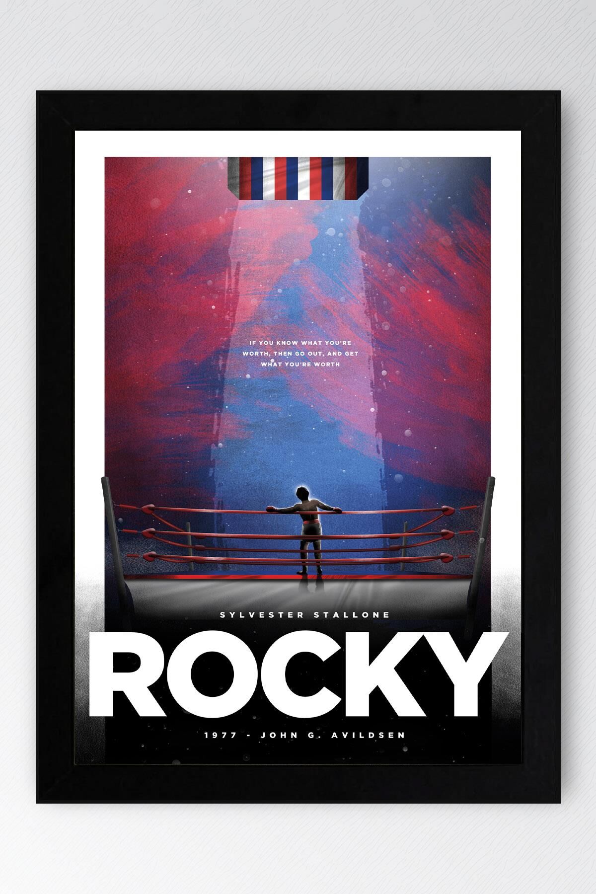 Rocky Çerçeveli Tablo - Rocky Fim Posteri Tablo