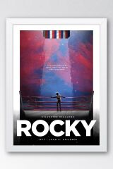 Rocky Çerçeveli Tablo - Rocky Fim Posteri Tablo