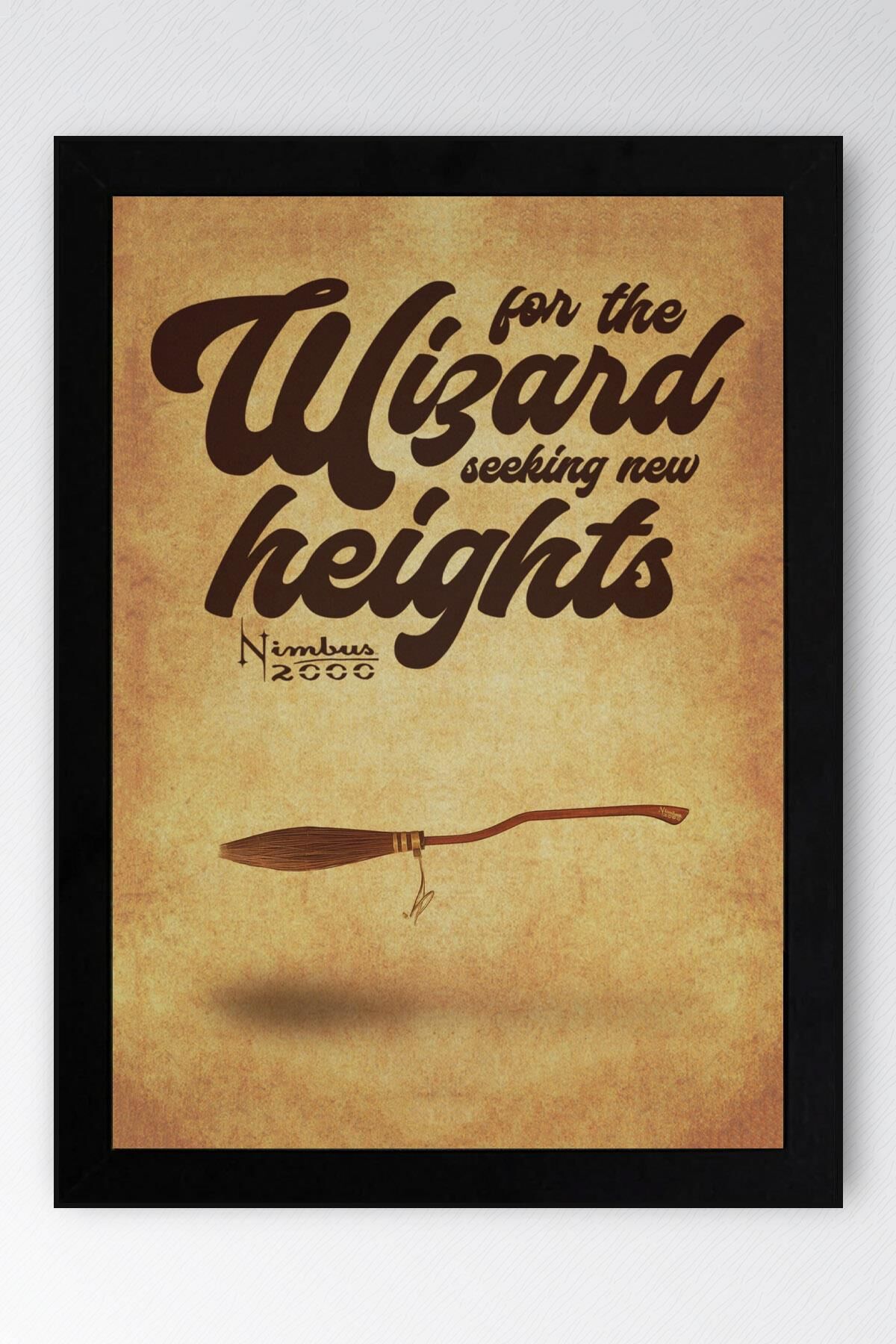 Harry Potter Çerçeveli Tablo - Nimbus 2000 Posteri Tablo