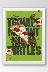 Ninja Kaplumbağalar Çerçeveli Tablo - Teenage Mutant Ninja Turtles Film Posteri Tablo