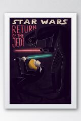 Star Wars Çerçeveli Tablo - Uzay Savaşları Jedinin Dönüşü Fim Posteri Tablo