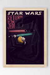 Star Wars Çerçeveli Tablo - Uzay Savaşları Jedinin Dönüşü Fim Posteri Tablo