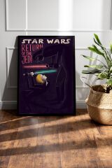 Star Wars Çerçeveli Tablo - Uzay Savaşları Jedinin Dönüşü Fim Posteri Tablo