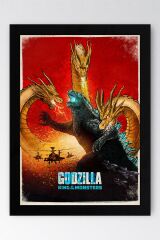 Godzilla King Of The Monsters Çerçeveli Tablo - Film Posteri Tablo