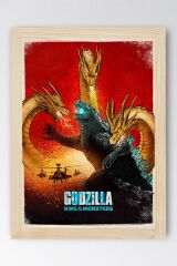 Godzilla King Of The Monsters Çerçeveli Tablo - Film Posteri Tablo