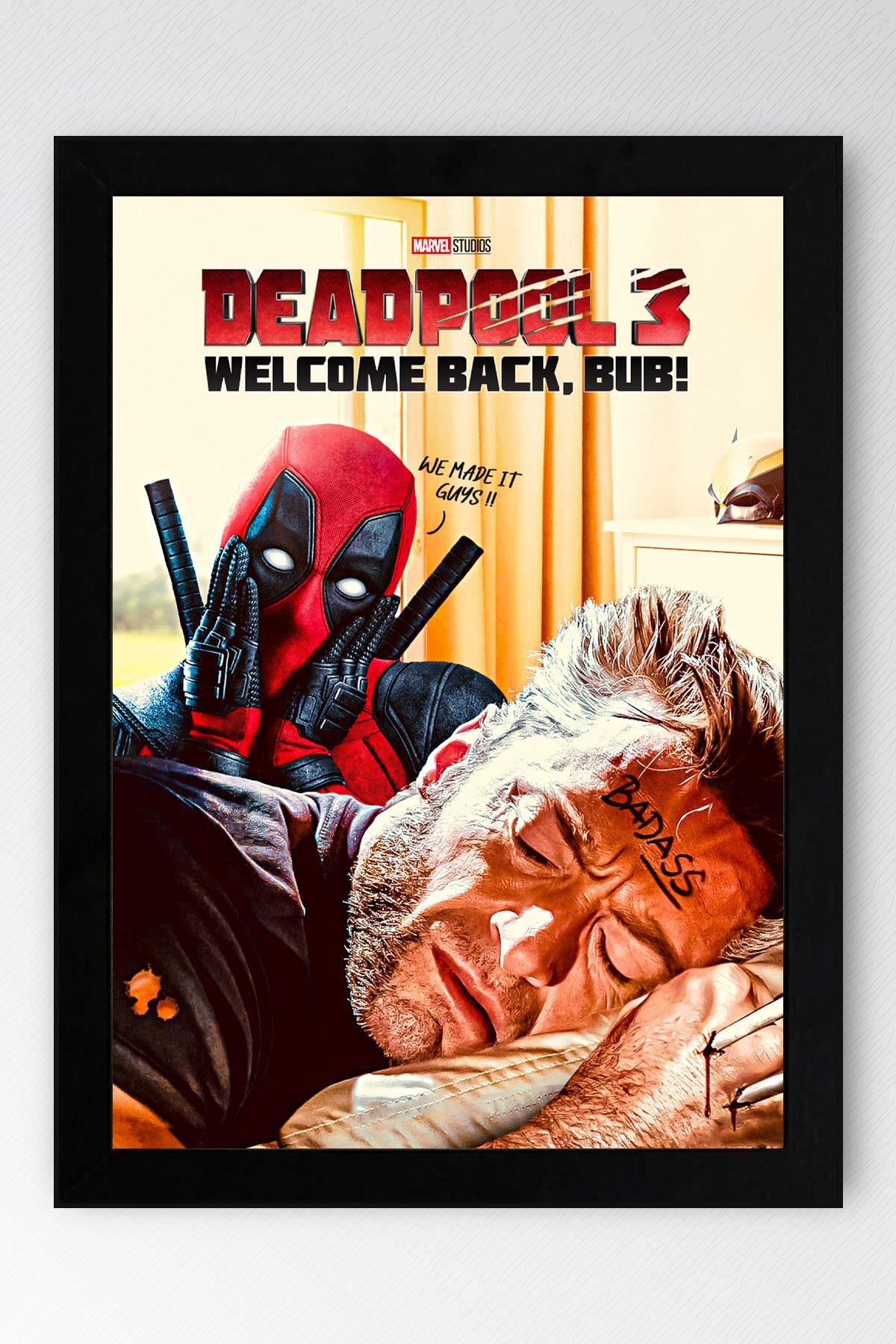 Deadpool Wolverine Çerçeveli Tablo - Marvel Film Poster Tablo