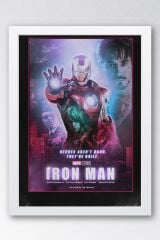 Iron Man Çerçeveli Tablo - Demir Adam Marvel Film Posteri Tablo