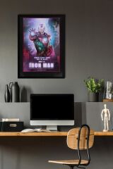 Iron Man Çerçeveli Tablo - Demir Adam Marvel Film Posteri Tablo