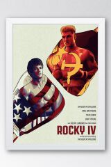 Rocky Çerçeveli Tablo - Rocky 4 Fim Posteri Tablo