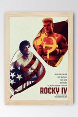 Rocky Çerçeveli Tablo - Rocky 4 Fim Posteri Tablo