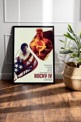 Rocky Çerçeveli Tablo - Rocky 4 Fim Posteri Tablo