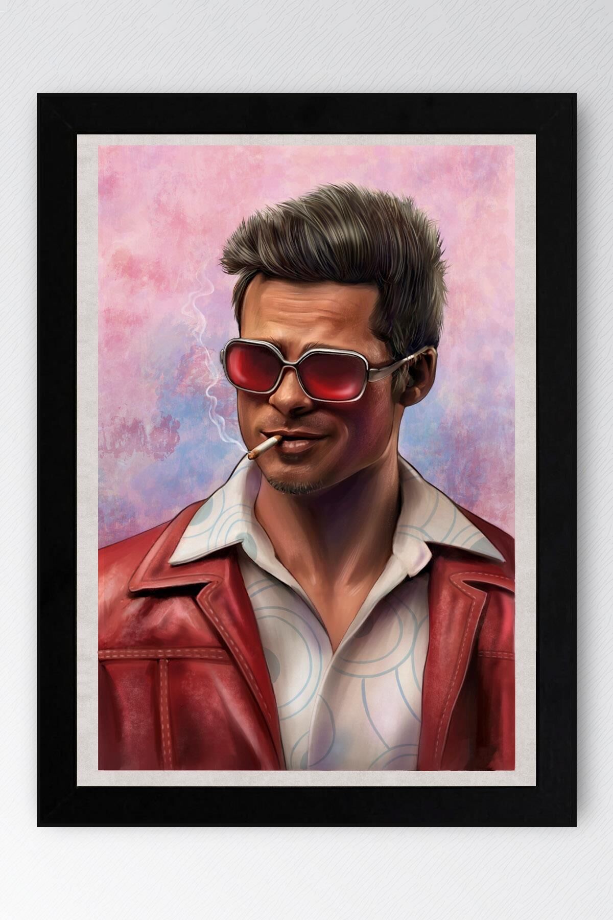 Fight Club Tyler Durden Çerçeveli Tablo - Dövüş Kulübü Film Posteri Tablo