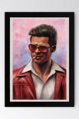 Fight Club Tyler Durden Çerçeveli Tablo - Dövüş Kulübü Film Posteri Tablo