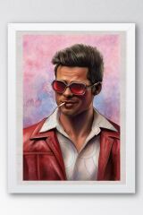 Fight Club Tyler Durden Çerçeveli Tablo - Dövüş Kulübü Film Posteri Tablo