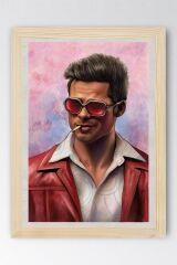 Fight Club Tyler Durden Çerçeveli Tablo - Dövüş Kulübü Film Posteri Tablo