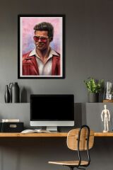 Fight Club Tyler Durden Çerçeveli Tablo - Dövüş Kulübü Film Posteri Tablo
