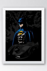 Batman Batmobile Çerçeveli Tablo - Çizgi Roman Tasarımlı Poster Tablo