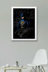 Batman Batmobile Çerçeveli Tablo - Çizgi Roman Tasarımlı Poster Tablo