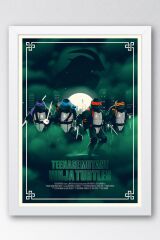 Ninja Kaplumbağalar Çerçeveli Tablo - Teenage Mutant Ninja Turtles Film Posteri Tablo