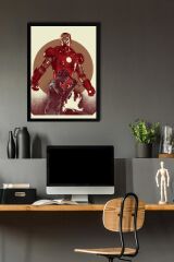 Iron Man Çerçeveli Tablo - Demir Adam Marvel Film Posteri Tablo