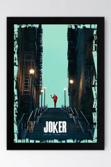Joker Çerçeveli Tablo - Film Posteri Tablo 30x42 - Siyah