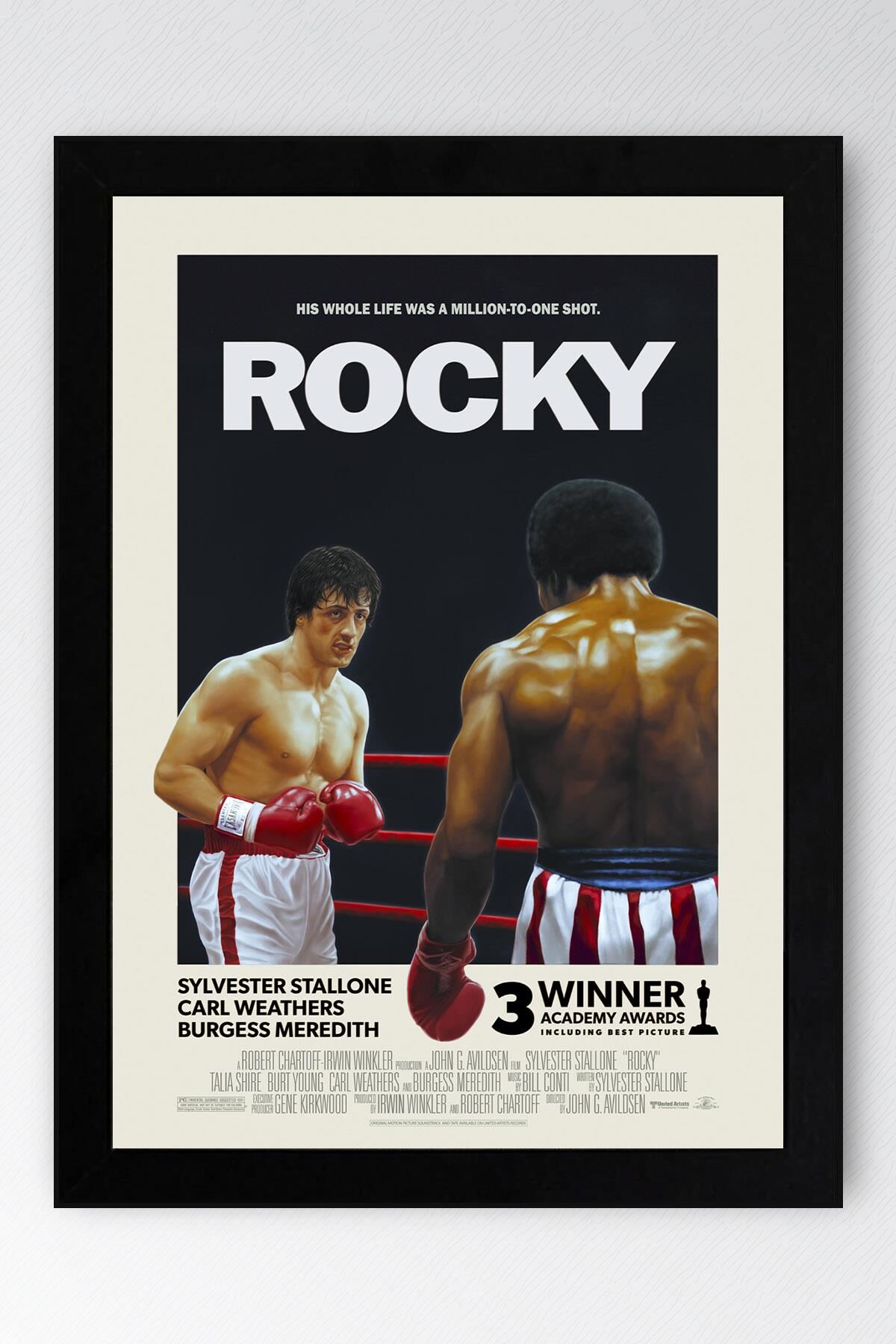 Rocky Çerçeveli Tablo - Rocky Fim Posteri Tablo
