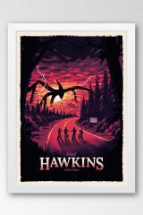 Stranger Things Hawkins Çerçeveli Tablo - Dizi Posteri Tablo