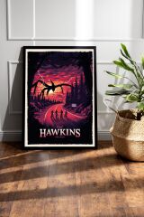 Stranger Things Hawkins Çerçeveli Tablo - Dizi Posteri Tablo