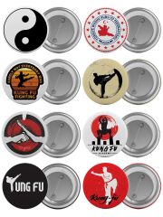 Kung Fu Wushu Sporu Çanta Rozeti Seti 8 Adet En Büyük Boy 5.8cm İğneli Broş