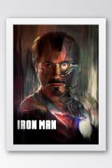 Iron Man Çerçeveli Tablo - Demir Adam Marvel Film Posteri Tablo