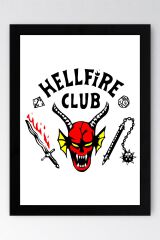 Stranger Things Hell Fire Club Çerçeveli Tablo - Dizi Posteri Tablo