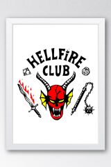 Stranger Things Hell Fire Club Çerçeveli Tablo - Dizi Posteri Tablo