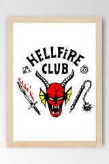 Stranger Things Hell Fire Club Çerçeveli Tablo - Dizi Posteri Tablo