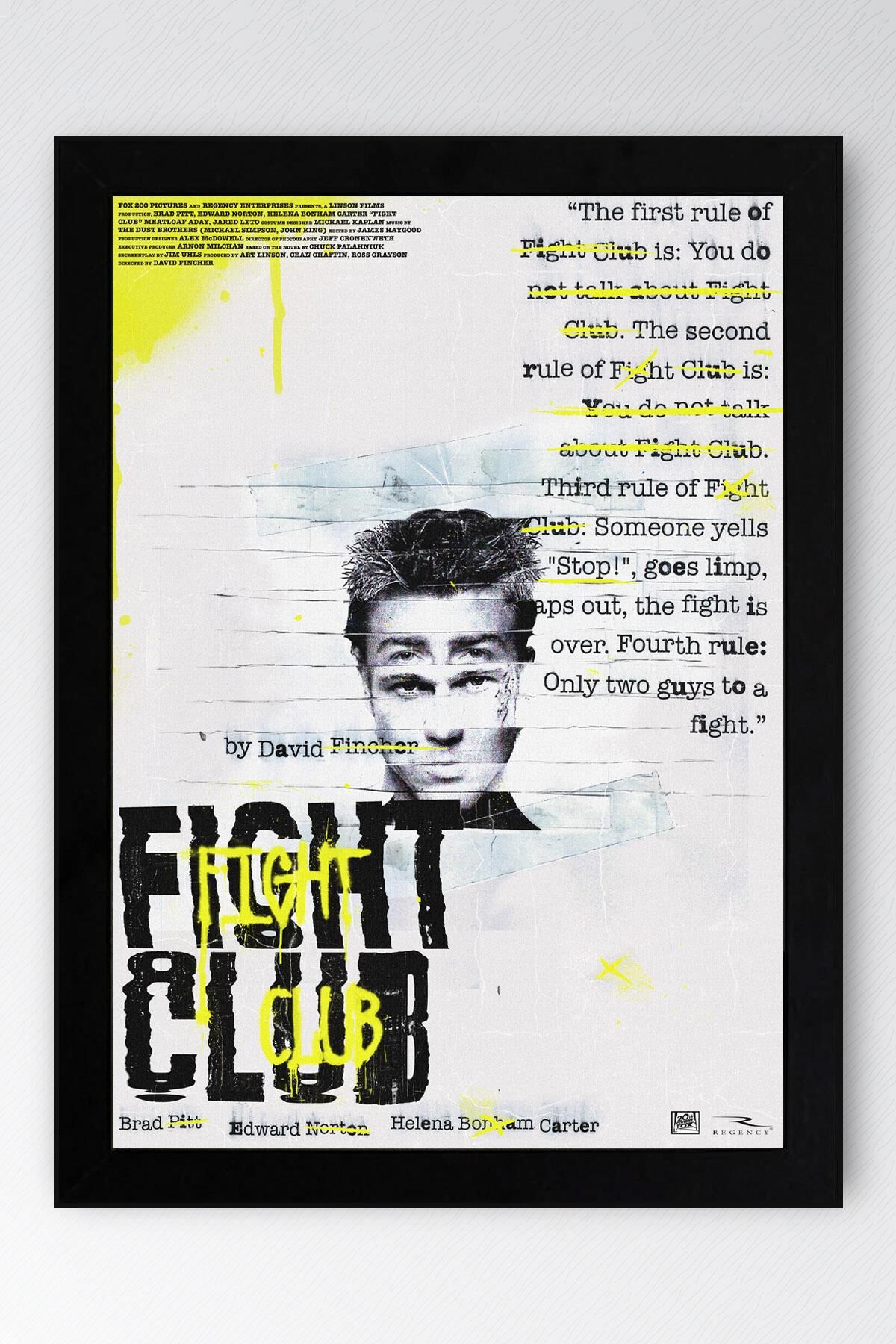 Fight Club Çerçeveli Tablo - Dövüş Kulübü Film Posteri Tablo